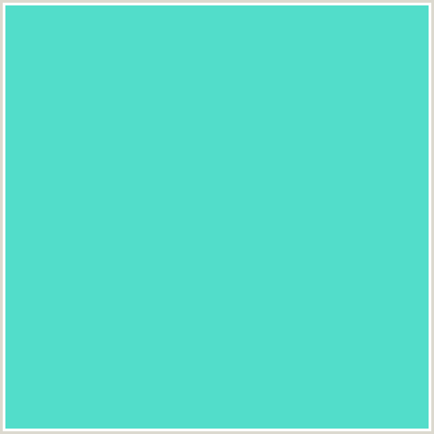 52DDCA Hex Color Image (BLUE GREEN, VIKING)