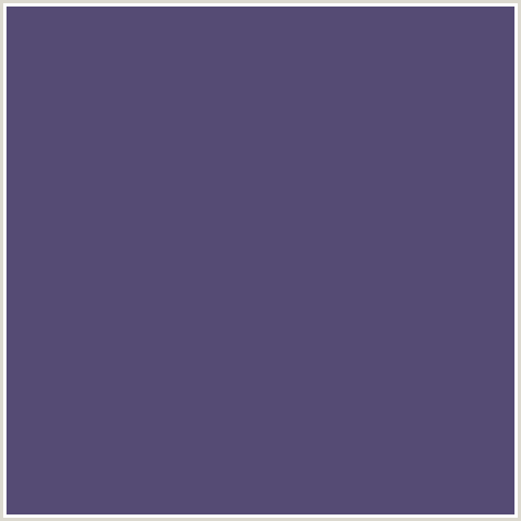 554B74 Hex Color Image (BLUE VIOLET, MULLED WINE)