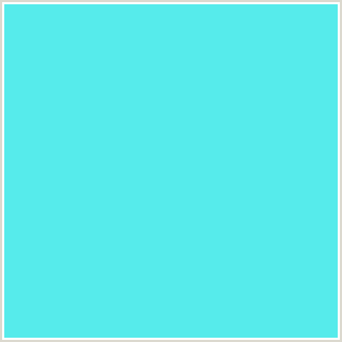 56EBEB Hex Color Image (LIGHT BLUE, TURQUOISE BLUE)