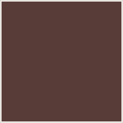 583C37 Hex Color Image (CONGO BROWN, RED)