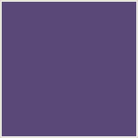 5A4978 Hex Color Image (BLUE VIOLET, MULLED WINE)