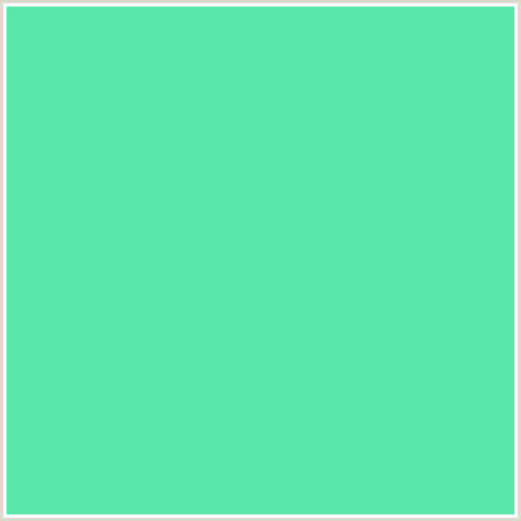 5CE7AF Hex Color Image (GREEN BLUE, TURQUOISE BLUE)