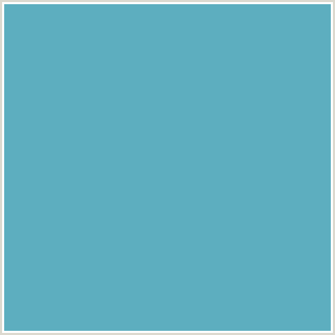 5DAEBF Hex Color Image (FOUNTAIN BLUE, LIGHT BLUE, TEAL)