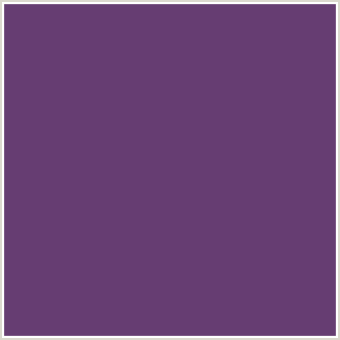 663D72 Hex Color Image (PURPLE, VIOLET, VOODOO)