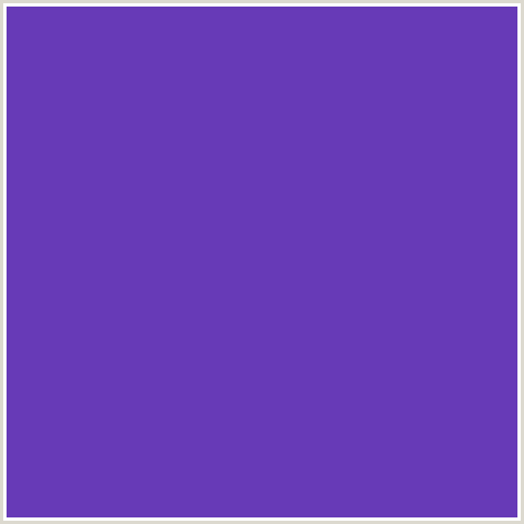 673AB7 Hex Color Image (BLUE VIOLET, PURPLE HEART)