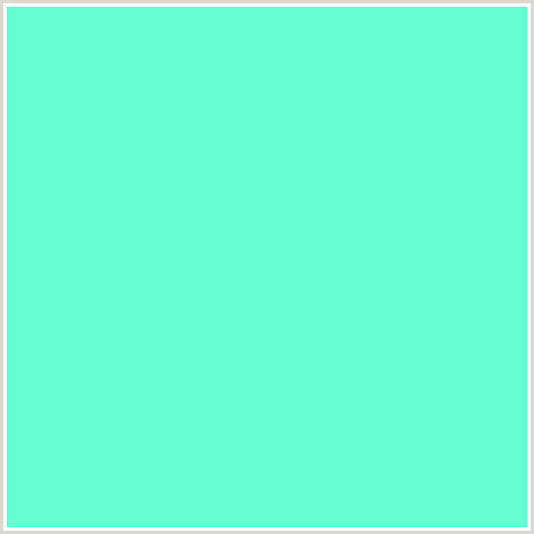 67FFD2 Hex Color Image (AQUAMARINE, BLUE GREEN)