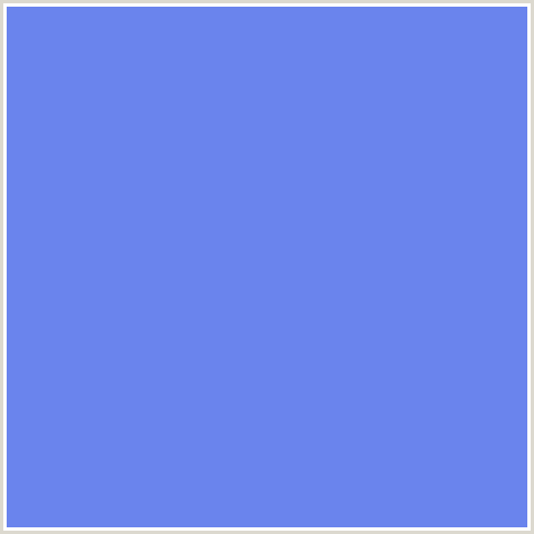 6A84ED Hex Color Image (BLUE, CORNFLOWER BLUE)