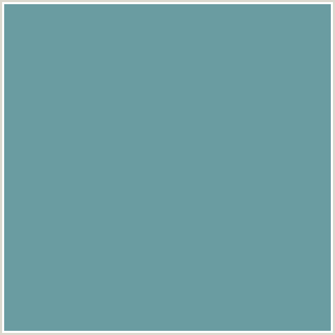 6A9CA1 Hex Color Image (GOTHIC, LIGHT BLUE)