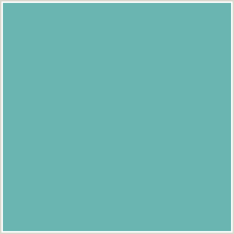 6AB5B1 Hex Color Image (AQUA, LIGHT BLUE, TRADEWIND)