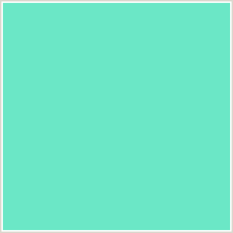 6BE7C6 Hex Color Image (BLUE GREEN, TURQUOISE BLUE)