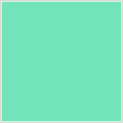 72E3BB Hex Color Image (GREEN BLUE, RIPTIDE)