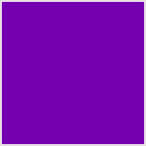 7400B0 Hex Color Image (PURPLE, VIOLET)