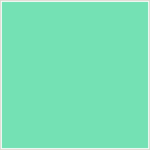 74E1B4 Hex Color Image (BERMUDA, GREEN BLUE)