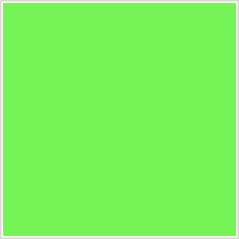 74F455 Hex Color Image (GREEN)