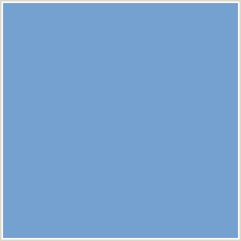 75A1D0 Hex Color Image (BLUE, DANUBE)