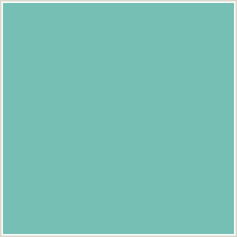 75BFB5 Hex Color Image (BLUE GREEN, NEPTUNE)