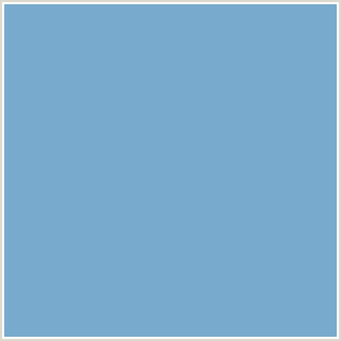 77AACC Hex Color Image (BLUE, GLACIER)