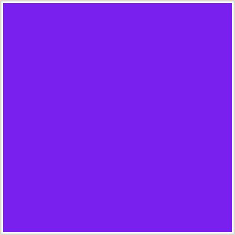 791FEE Hex Color Image (BLUE VIOLET, ELECTRIC VIOLET)