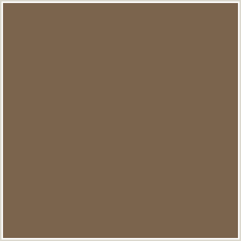 7B644D Hex Color Image (BROWN, ORANGE, ROMAN COFFEE)