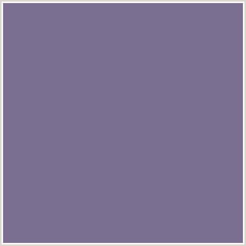 7B6E90 Hex Color Image (BLUE VIOLET, RUM)