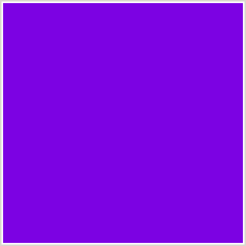 7C02E3 Hex Color Image (ELECTRIC VIOLET, VIOLET BLUE)