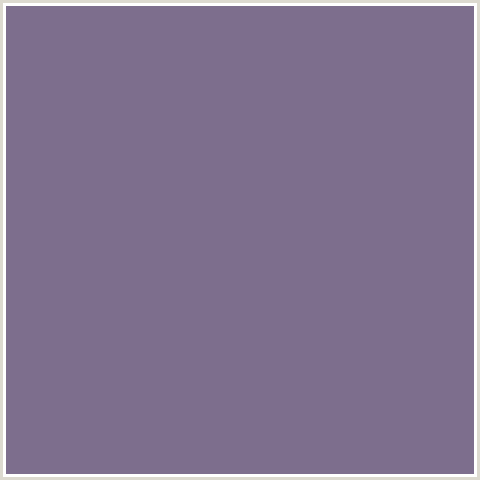 7D6E8D Hex Color Image (BLUE VIOLET, RUM)