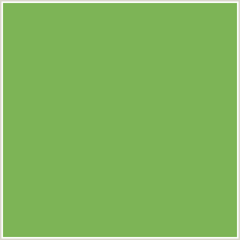7DB456 Hex Color Image (CHELSEA CUCUMBER, GREEN)
