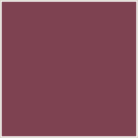 7E4251 Hex Color Image (CANNON PINK, CRIMSON, MAROON, RED)