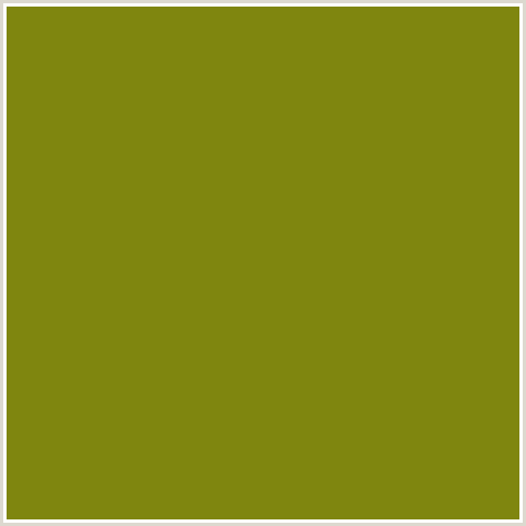 7F860F Hex Color Image (OLIVE, OLIVETONE, YELLOW GREEN)