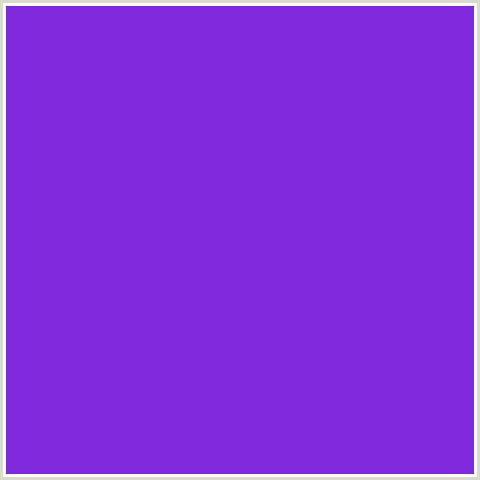 8028DB Hex Color Image (BLUE VIOLET, PURPLE HEART)