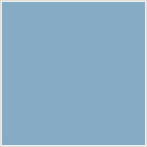 85ACC4 Hex Color Image (BLUE, GLACIER)