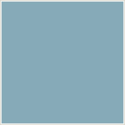 87AAB9 Hex Color Image (LIGHT BLUE, NEPAL)