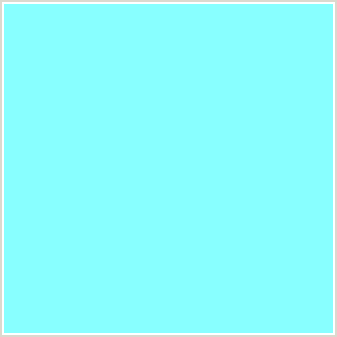 88FFFF Hex Color Image (ANAKIWA, BABY BLUE, LIGHT BLUE, TEAL)