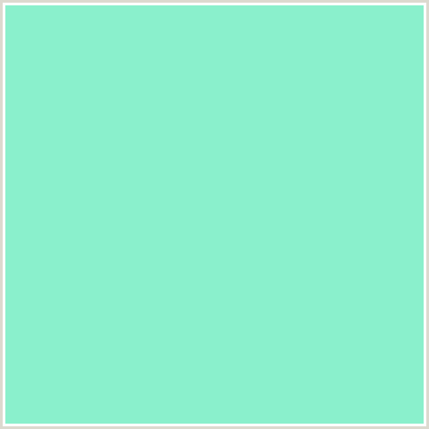 8AF0CC Hex Color Image (GREEN BLUE, MAGIC MINT)