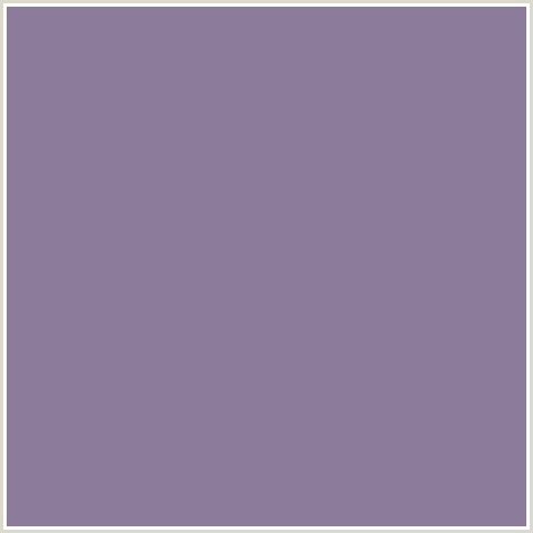 8C7B9A Hex Color Image (MAMBA, VIOLET BLUE)