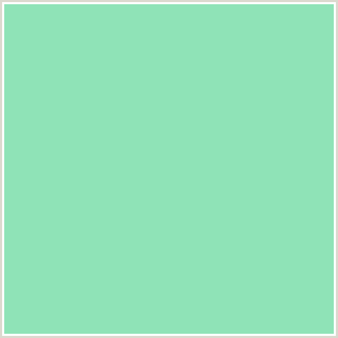 8FE3B7 Hex Color Image (ALGAE GREEN, GREEN BLUE)