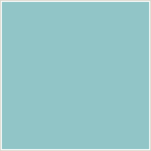 91C5C7 Hex Color Image (HALF BAKED, LIGHT BLUE)