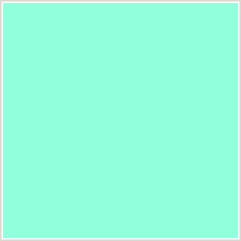 91FFDC Hex Color Image (AQUAMARINE, BLUE GREEN)