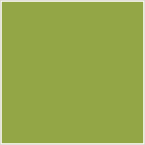 93A646 Hex Color Image (GREEN YELLOW, SUSHI)