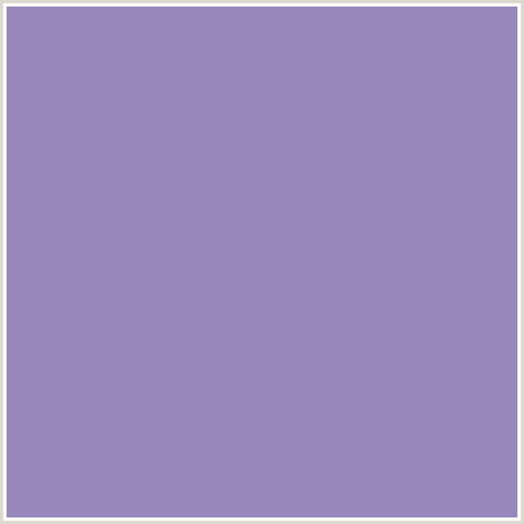 9887BB Hex Color Image (BLUE VIOLET, LAVENDER PURPLE)