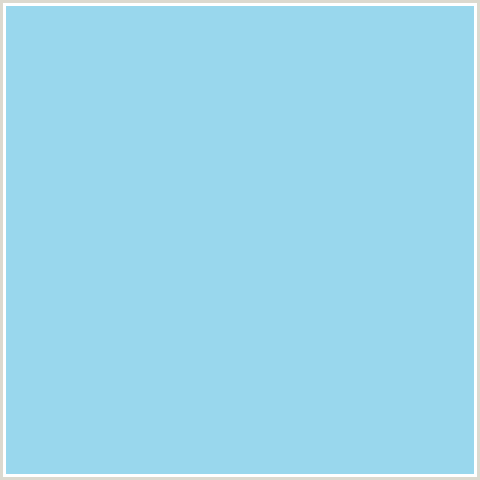 99D7ED Hex Color Image (BABY BLUE, CORNFLOWER, LIGHT BLUE)