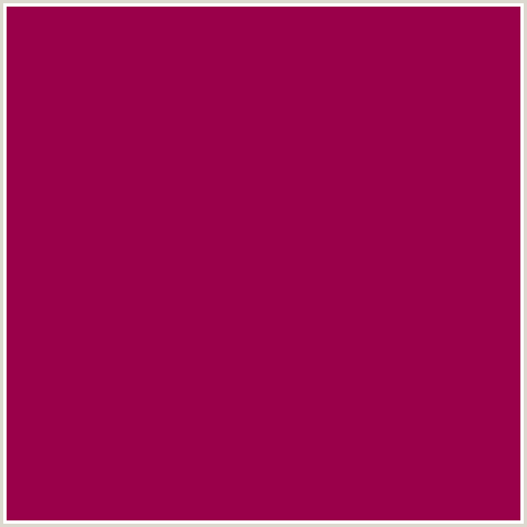 9A004A Hex Color Image (DEEP PINK, FRESH EGGPLANT, FUCHSIA, FUSCHIA, HOT PINK, MAGENTA)