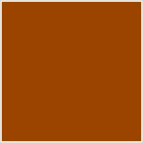 9A4400 Hex Color Image (BROWN, ORANGE RED)