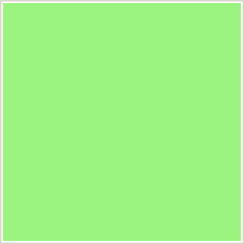 9BF47F Hex Color Image (GREEN, SULU)