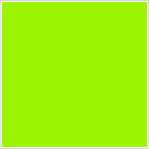 9BF500 Hex Color Image (CHARTREUSE, GREEN YELLOW, LIME, LIME GREEN)