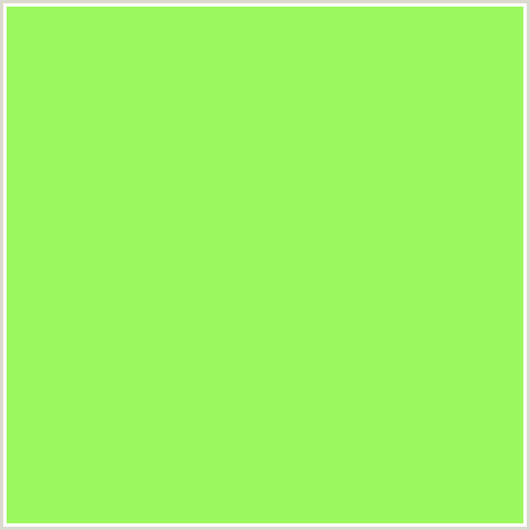9BF85E Hex Color Image (GREEN)