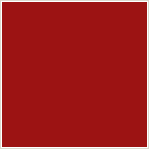 9C1313 Hex Color Image (RED, TAMARILLO)