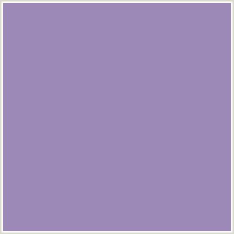 9C89B8 Hex Color Image (BLUE VIOLET, LAVENDER PURPLE)