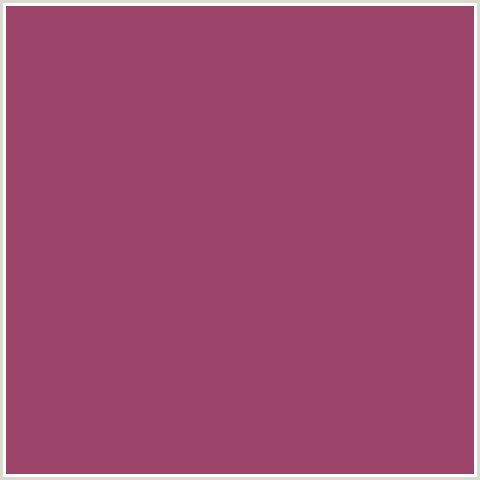 9D446A Hex Color Image (DEEP PINK, FUCHSIA, FUSCHIA, HOT PINK, MAGENTA, VIN ROUGE)