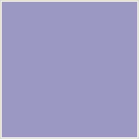 9D97C3 Hex Color Image (BLUE, BLUE BELL)